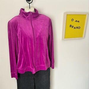 Faded Glory Magenta Velvet Jacket